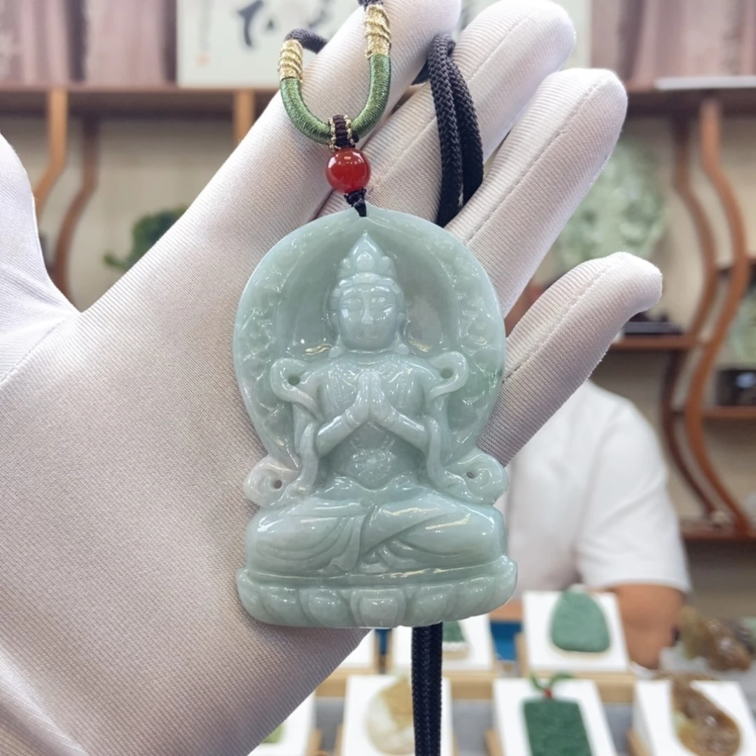 风***人翡翠未镶嵌颈饰吊坠