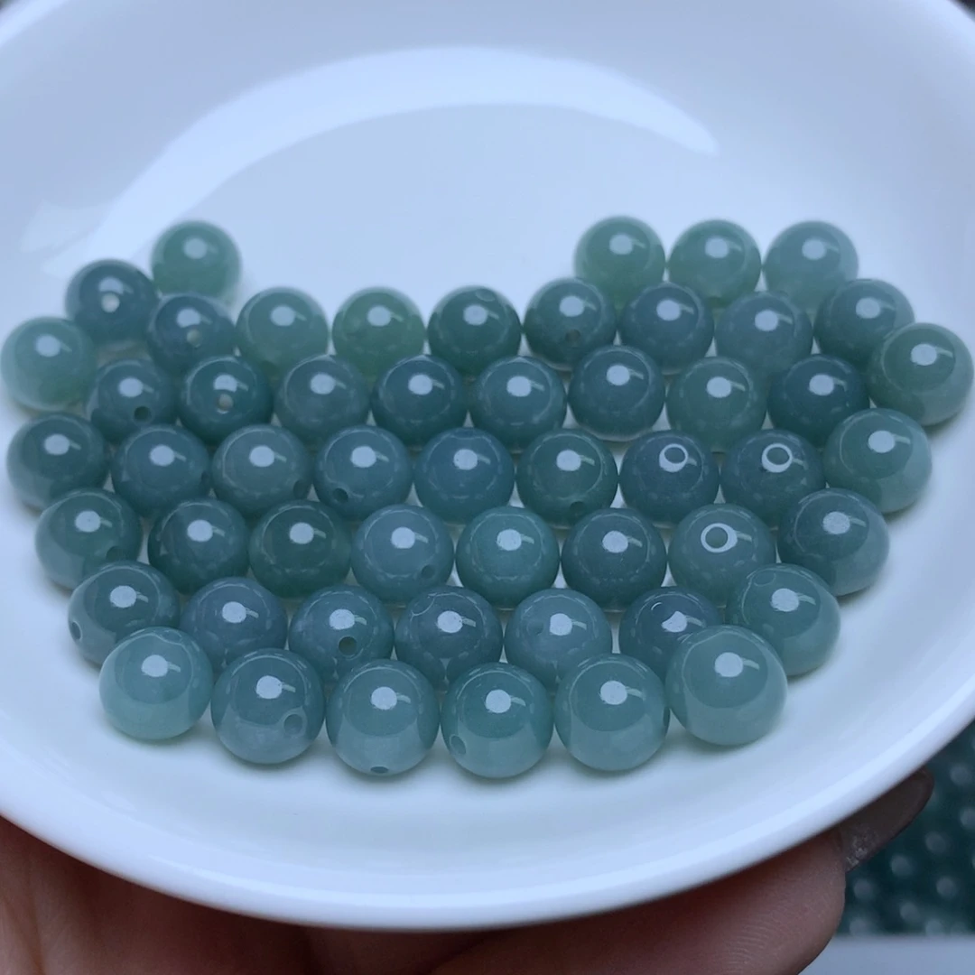 【闪购商品】翡翠手链未镶嵌卡8冰蓝水20个