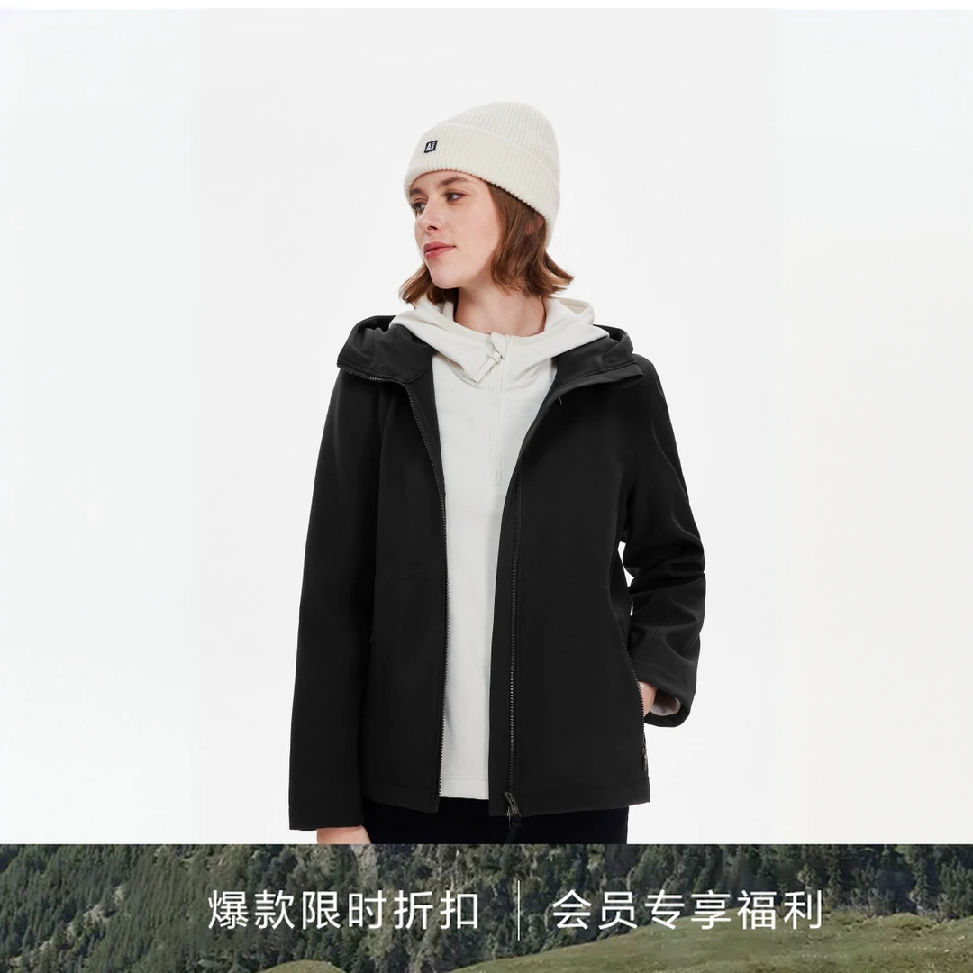 【舒适保暖软壳衣】AIGLE艾高运动时尚休闲弹力防风软壳夹克女BE78