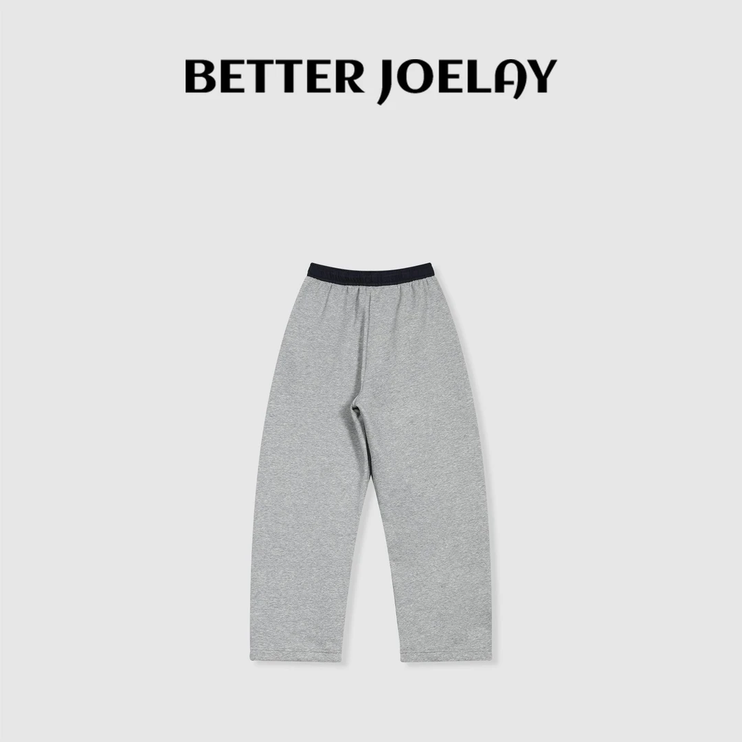 BETTER JOELAY-加绒【失约的海】时尚百搭宽松休闲裤简约运动Z1140