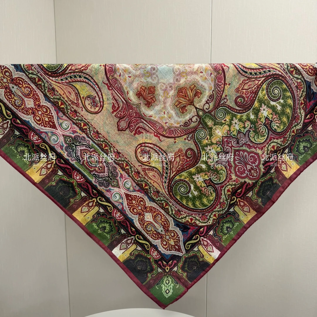 【波西米亚】民族风初秋新款气质时尚百搭老钱风小方巾90*90