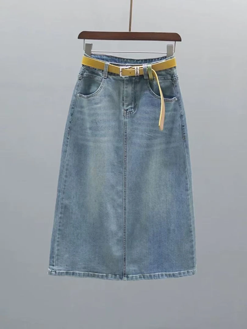 2603刺绣高级牛仔半身裙