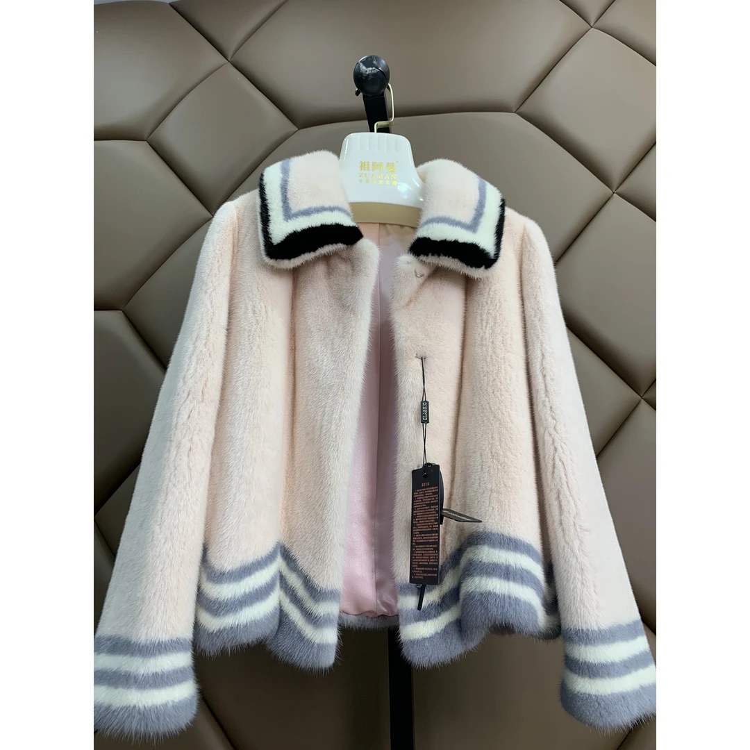 进口天鹅绒级别整貂水貂 低绒厚实 毛毛顺滑 超美的