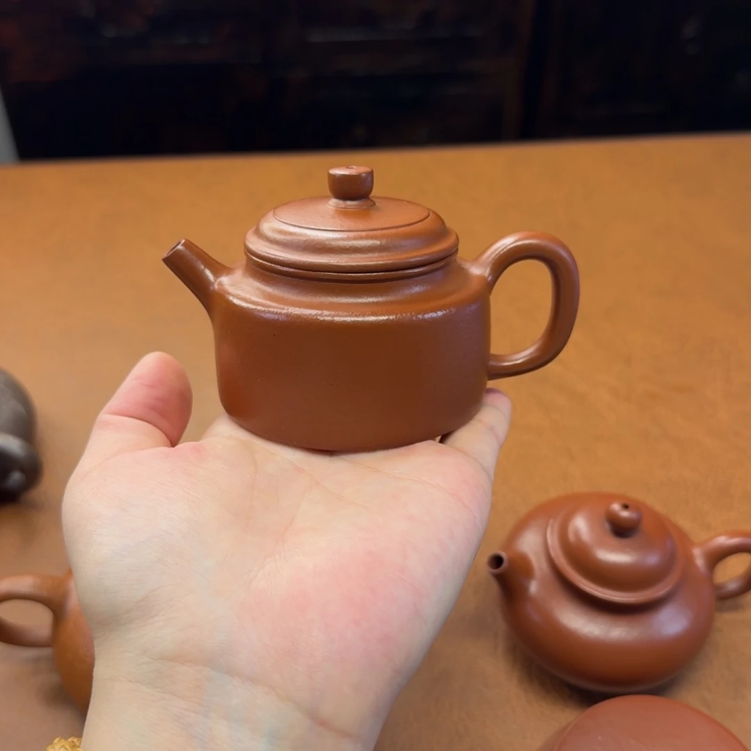 紫砂茶壶150cc，小煤窑朱泥，全手工制作