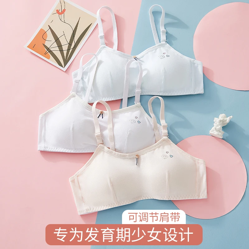 女孩发育期内衣三阶段初高中女生青春期亲肤棉聚拢无钢圈少女文胸