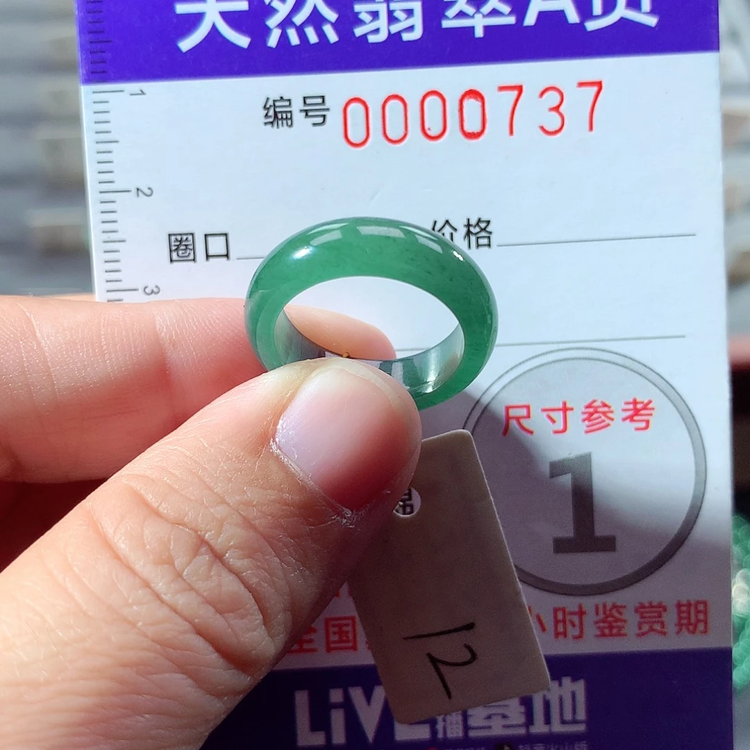 翡翠未镶嵌戒指12号