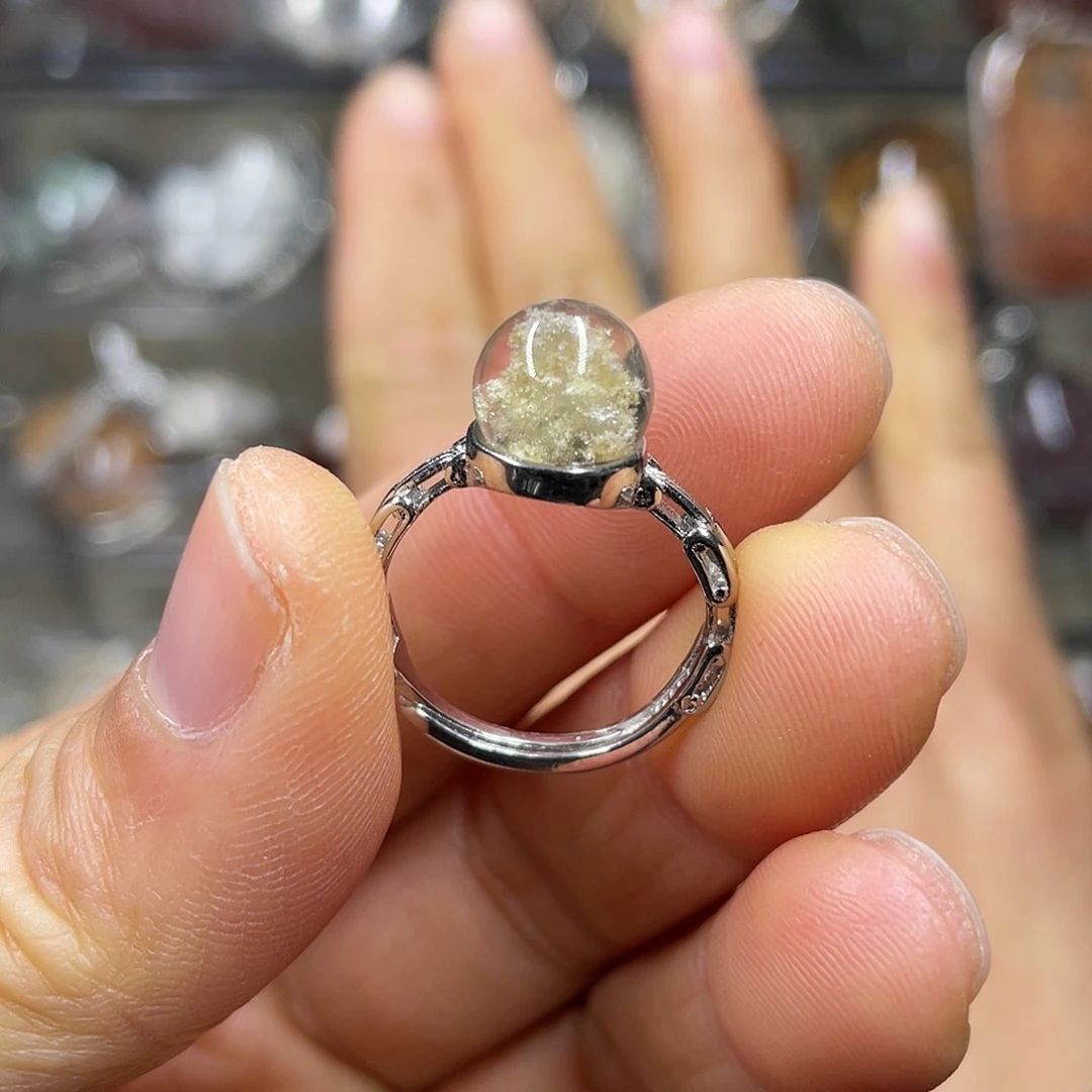 【闪购商品】水晶珠宝半成品银S925镶嵌戒指