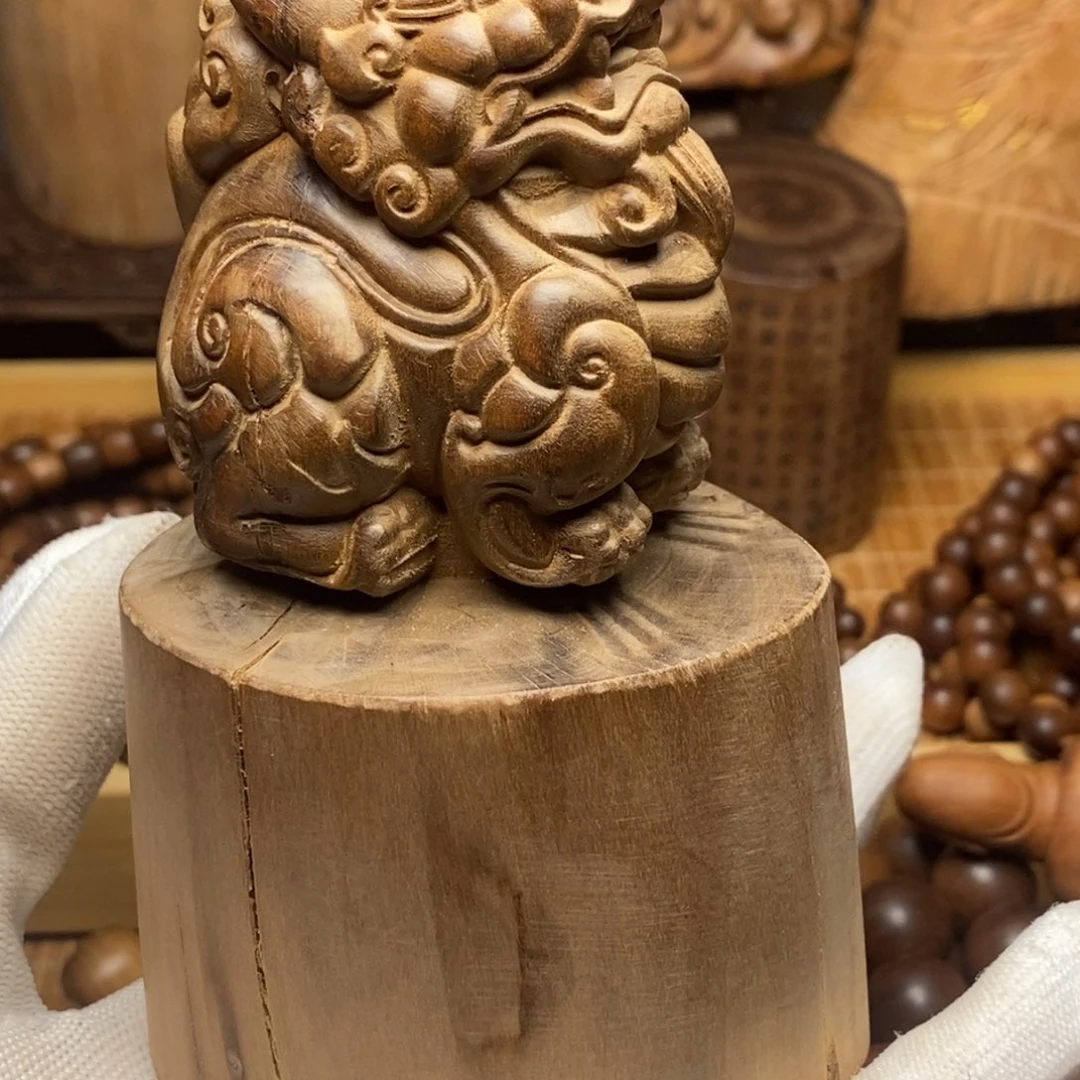 檀香木把件手串摆件