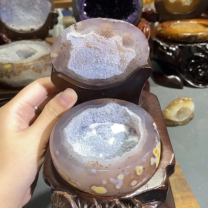 紫晶未镶嵌摆件聚宝盆