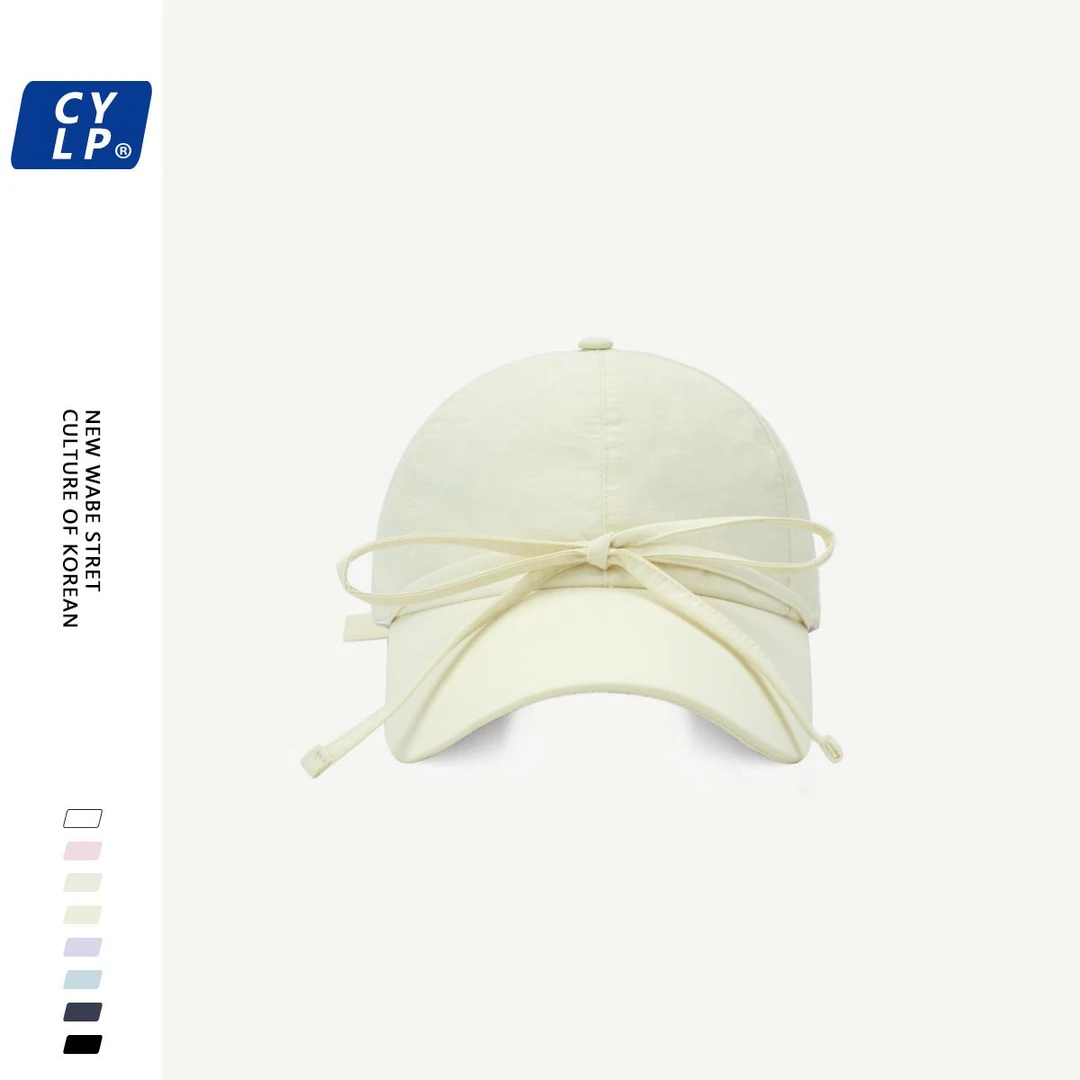 GOOW原创长飘带蝴蝶结棒球帽女夏季薄款速干防晒遮阳帽帽子女款