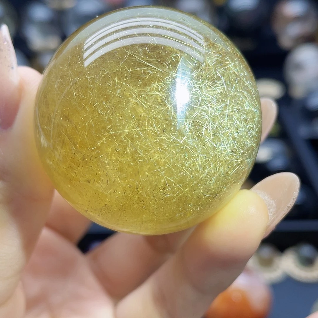 未镶嵌珠宝半成品水晶天然发晶47.5mm