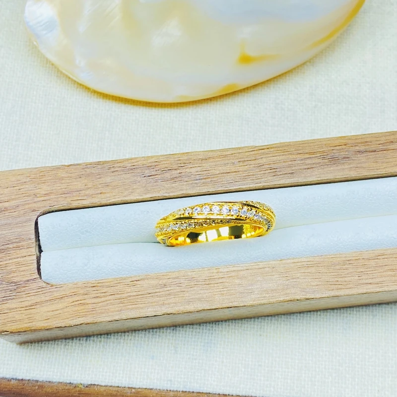 戒指 K0281经典黄色麻花闭口戒指多样性发货47906