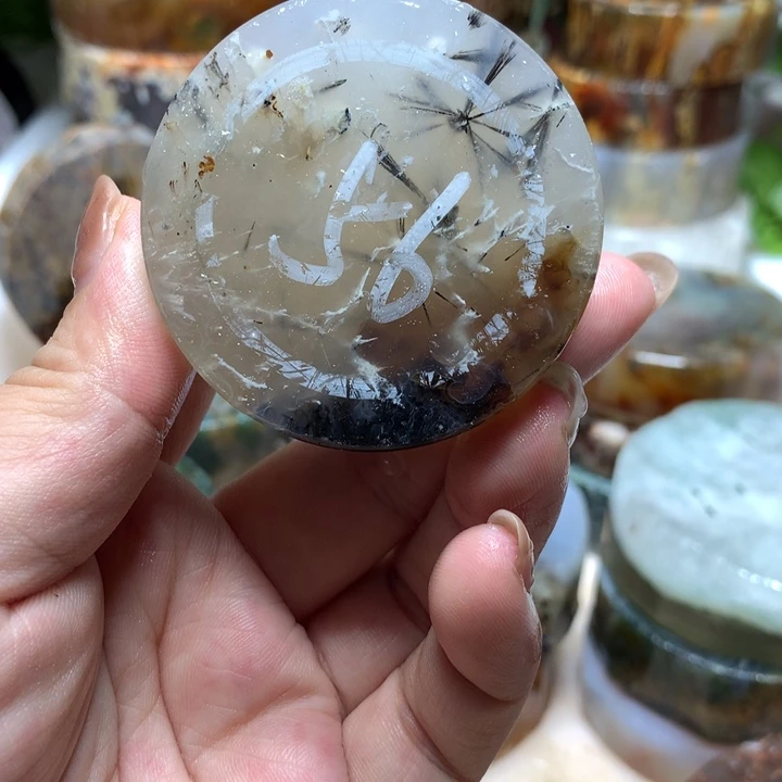 月***榽定制玛瑙定制圆牌一个