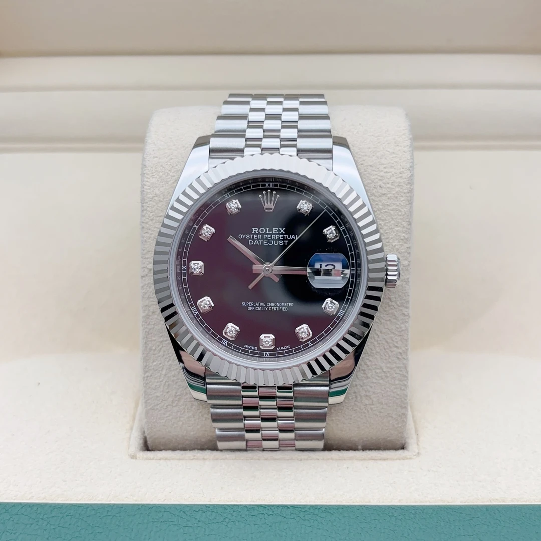 99新 Rolex/劳力士 19年全套/日志黑钻m126334-0012机械男表/41mm