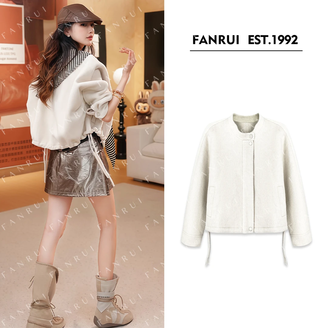 FANRUI/泛芮「贝贝biuu」羊绒+羊毛轻奢气质大衣高级感外套女B17567