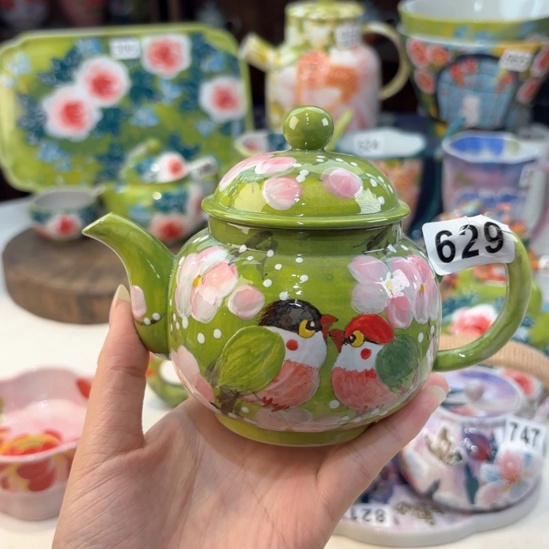 景德镇手绘高温釉下彩陶瓷茶具