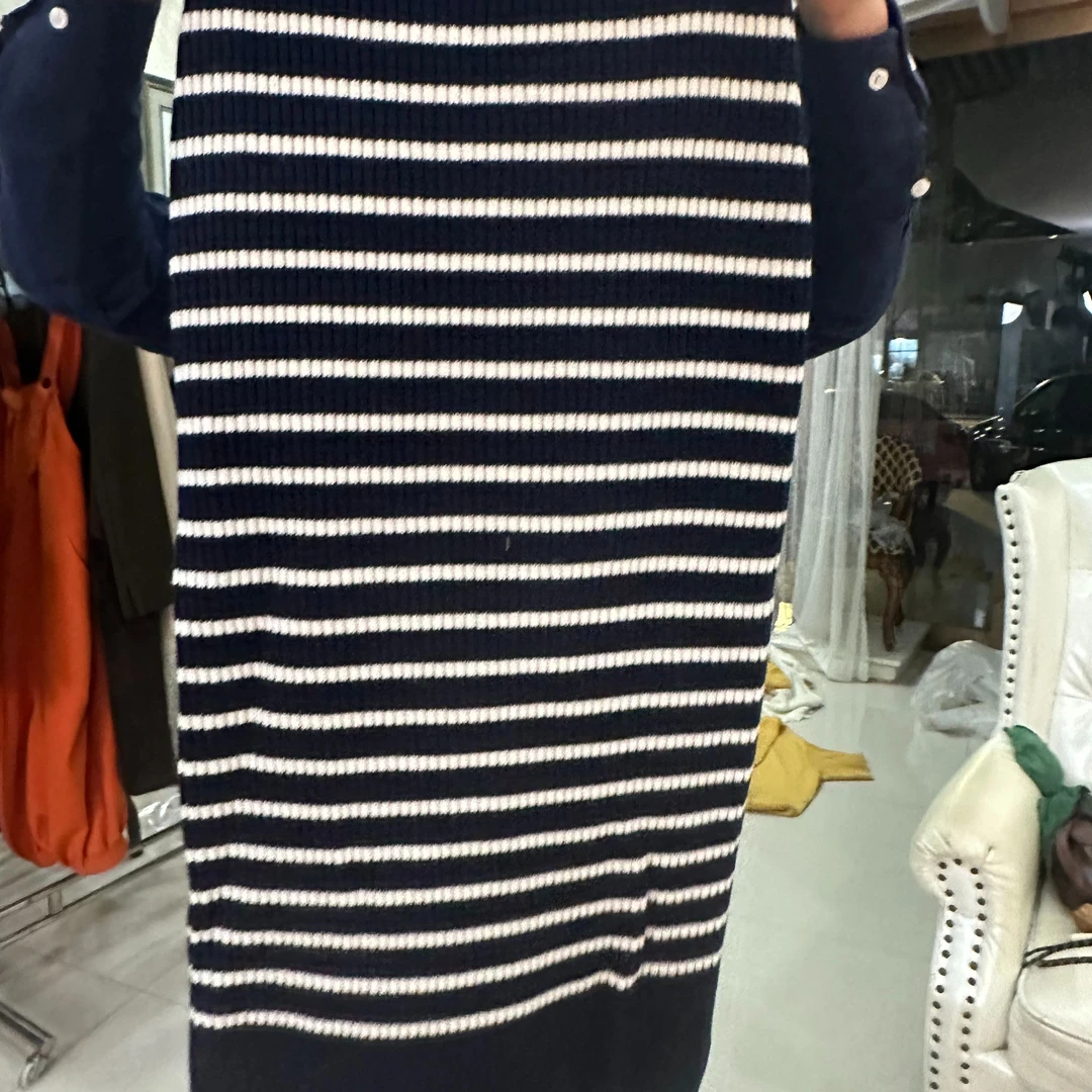 条纹针织裙舒适大气温暖