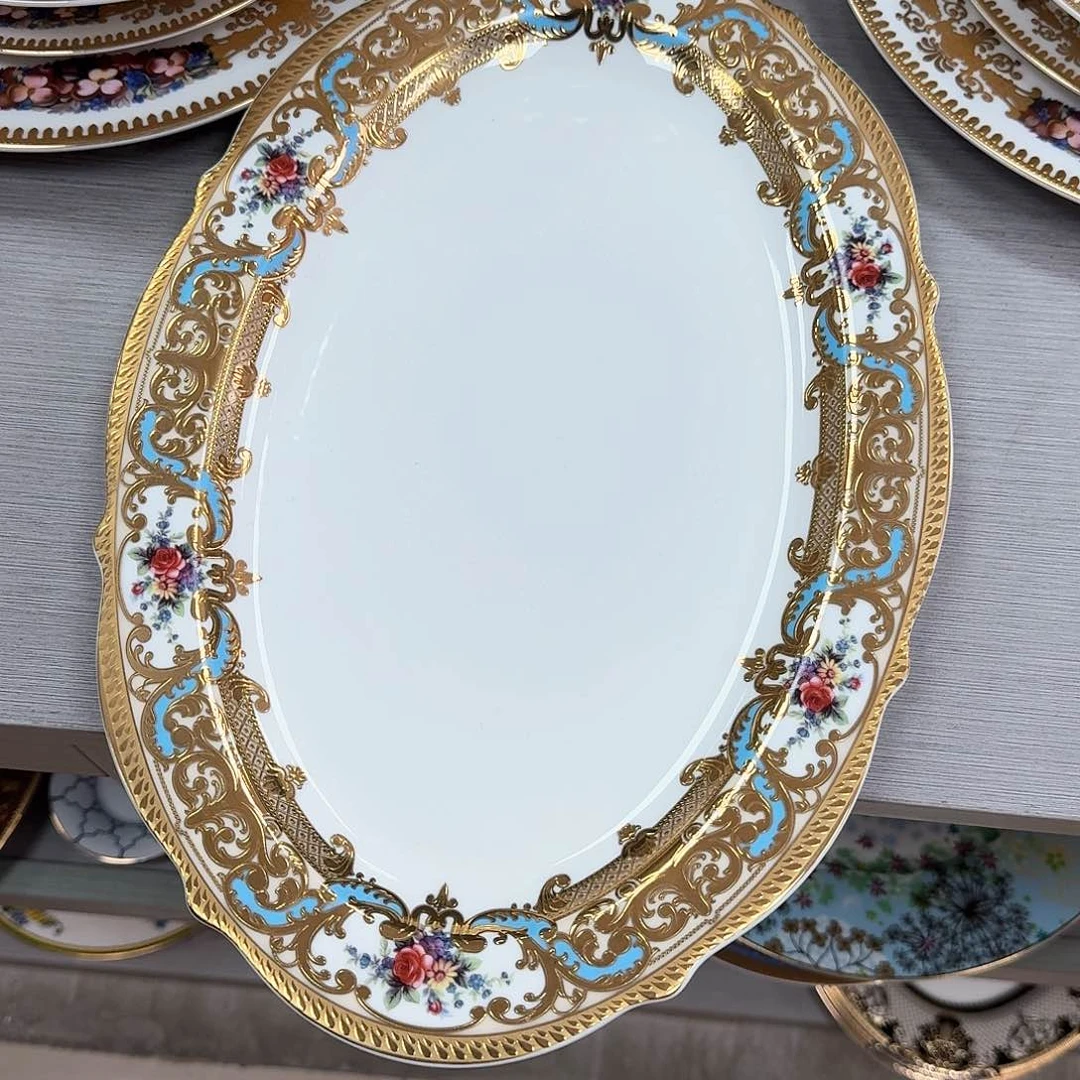 瓷片14英寸鱼盘福利价微瑕