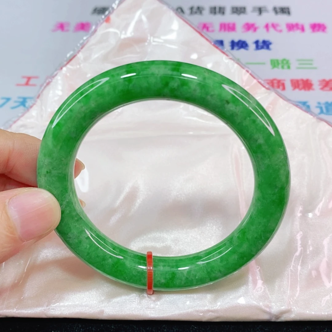 未镶嵌手镯翡翠54.6圈口圆条