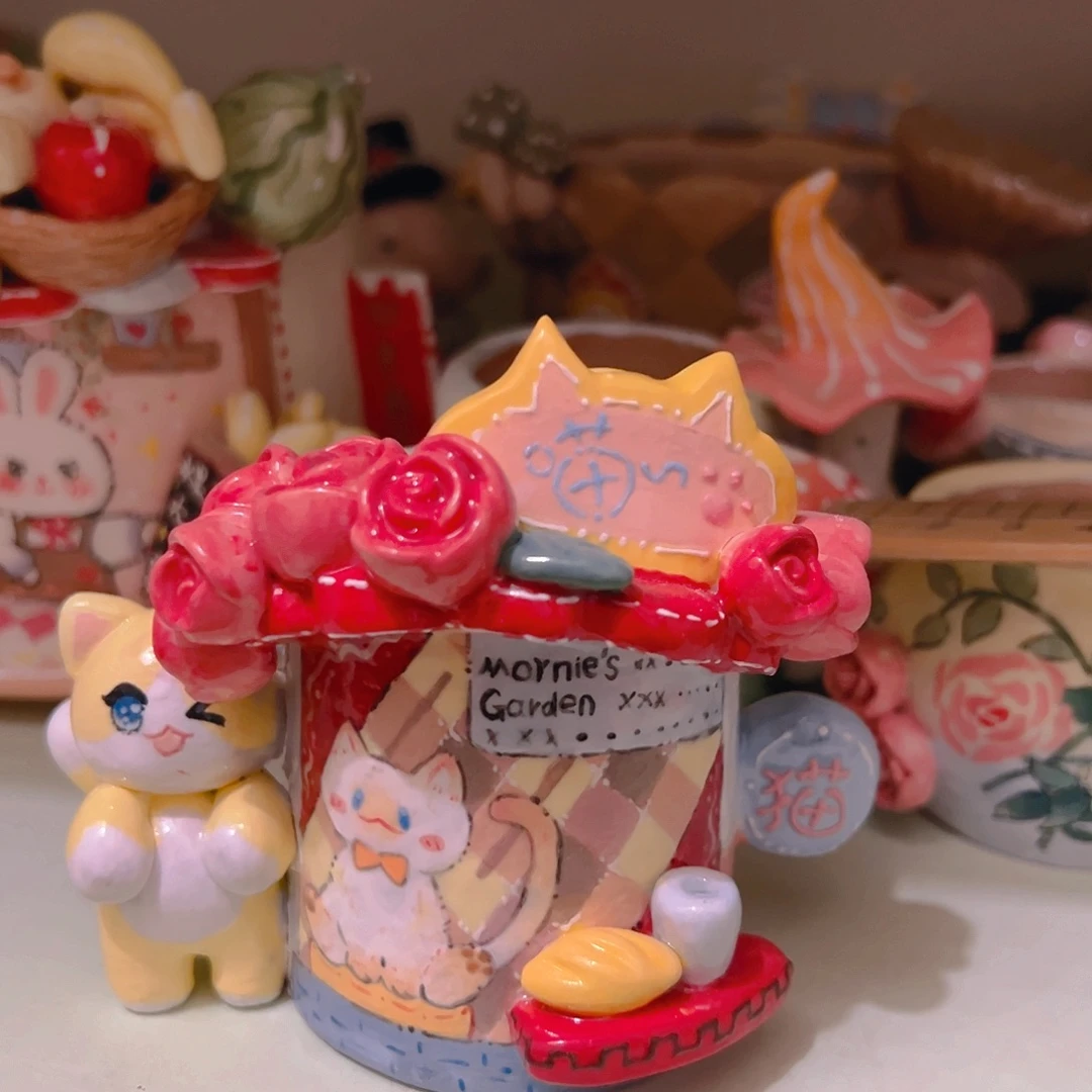 圣诞瑕疵喵咪店铺福福多肉花盆