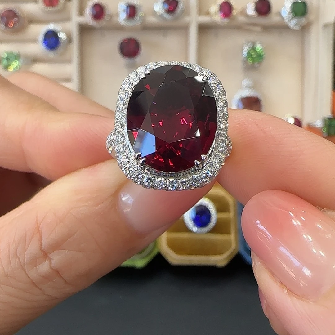 18K金镶嵌戒指碧玺9.05ct