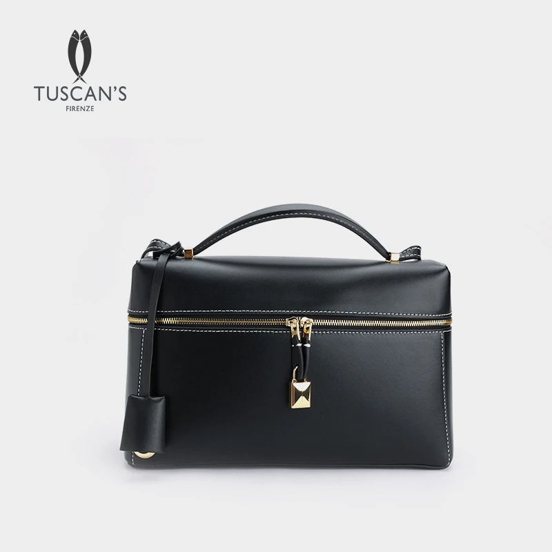 TUSCAN'S新品气质百搭复古真皮女款时尚手提包经典斜挎小包