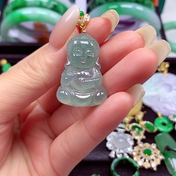 翡翠银S925镶嵌颈饰翡翠