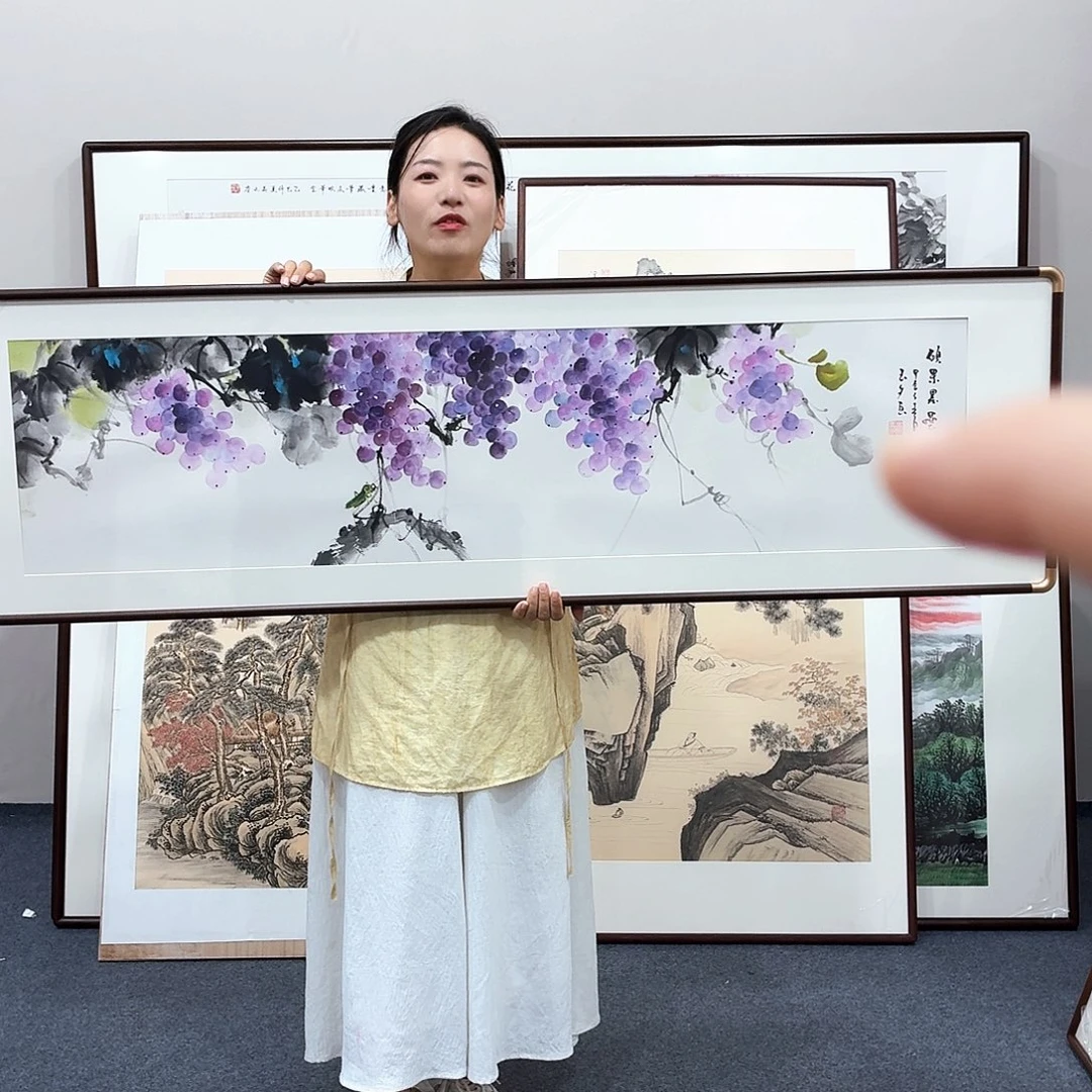 国画手绘作品160.45尺寸