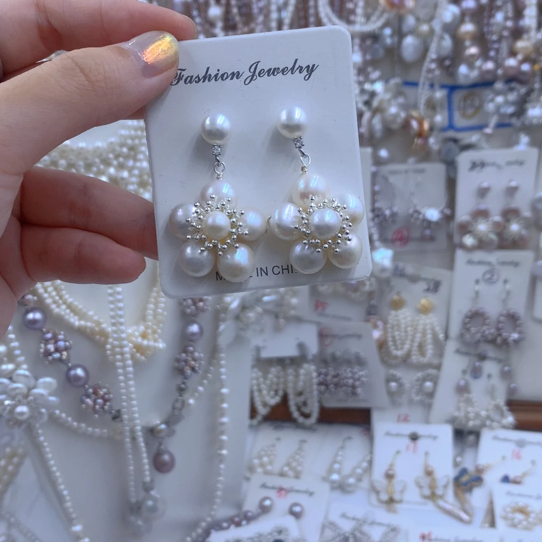 颈饰合金淡水珍珠