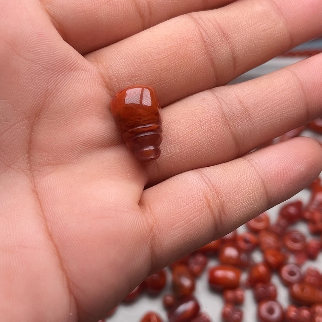 ****花南红玛瑙未镶嵌手链三通