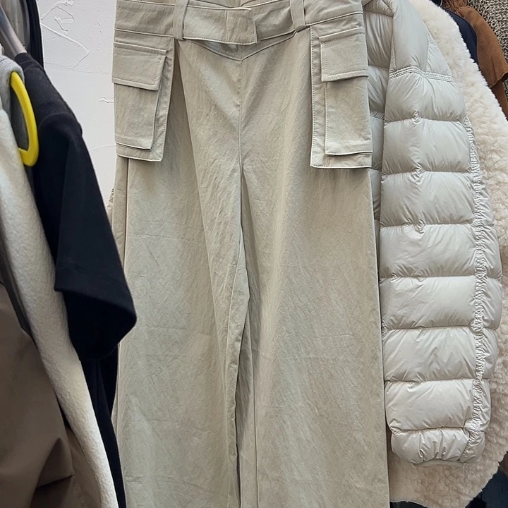 配腰包 杏色工装裤 M