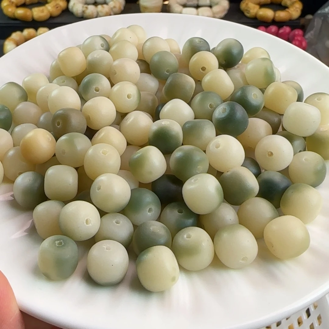 手串菩提根/象牙果微瑕卡11绿飘花桶1000颗批发
