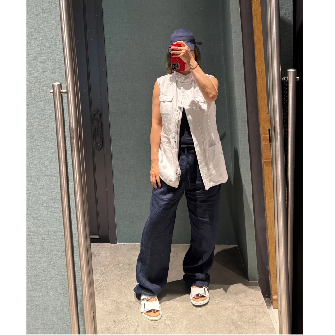 COCOLINDA | 100%亚麻‘老钱’工装马甲外套C1789