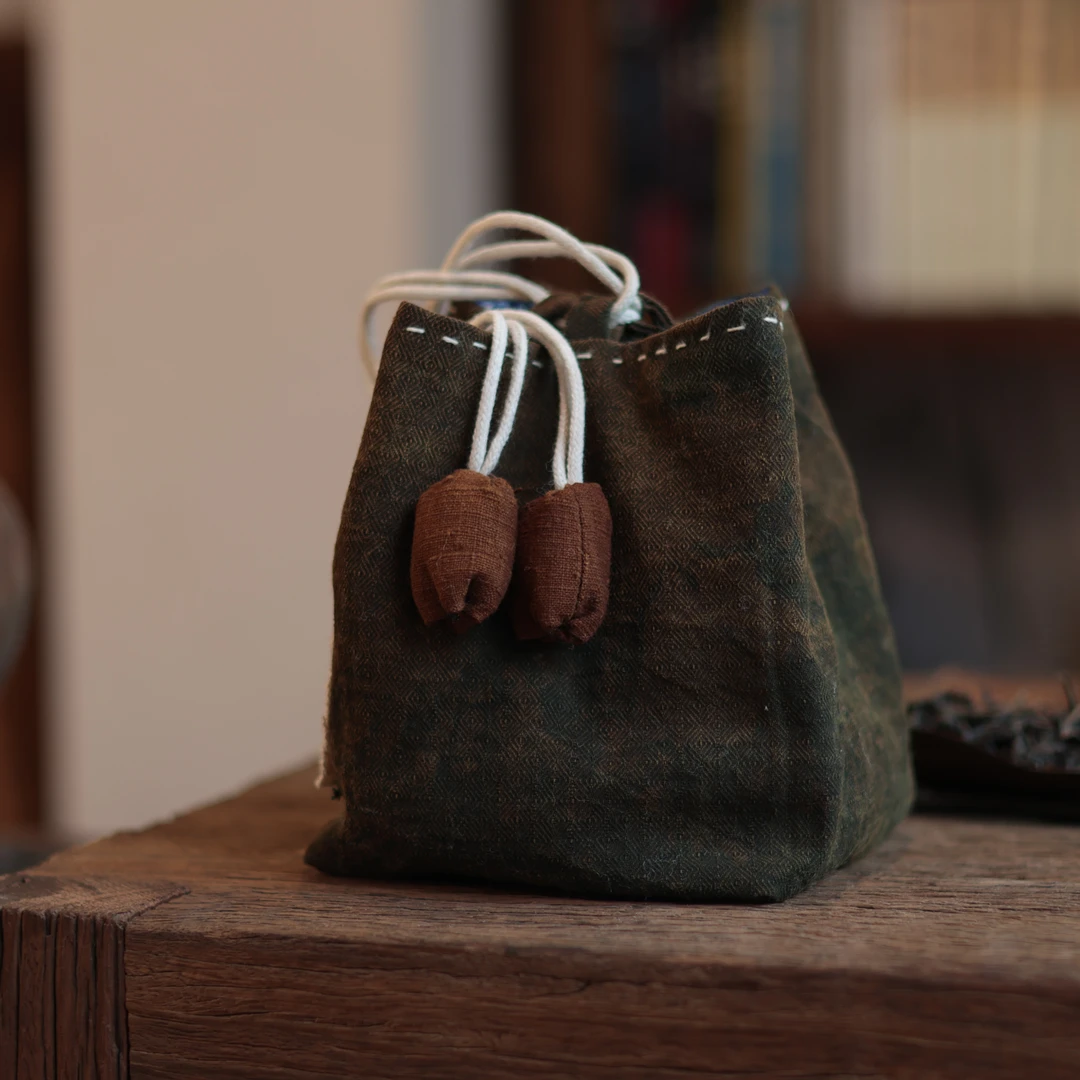 【夷嘉茗友】柿染布茶事包，银壶包，S99