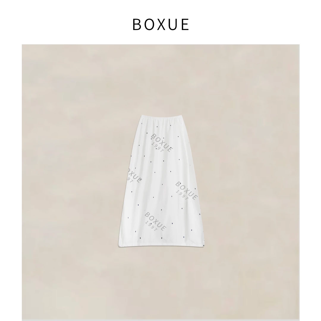 BOXUE“缪斯女神”2025春季新款高级感波点半身裙 裙子#250219Q411
