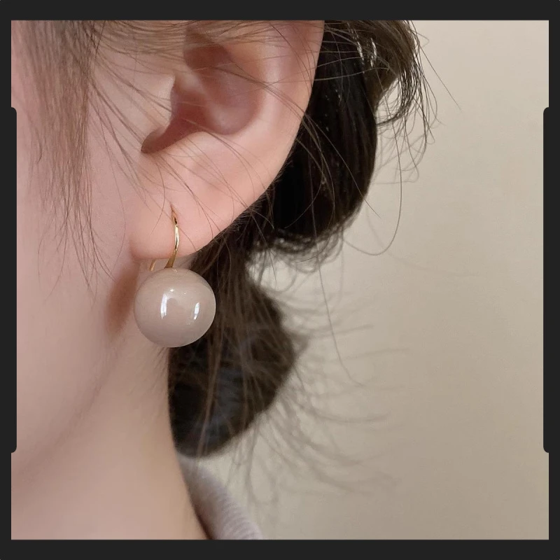 铜合金锆石耳饰 素款优雅简约法式复古耳环气质百搭少女港风温柔