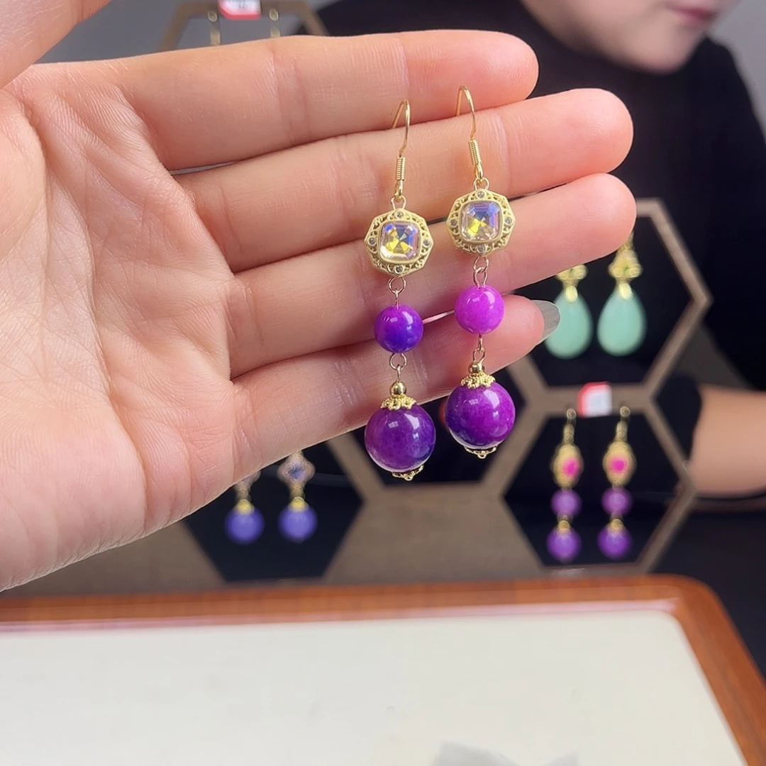 锆石合金925银耳饰