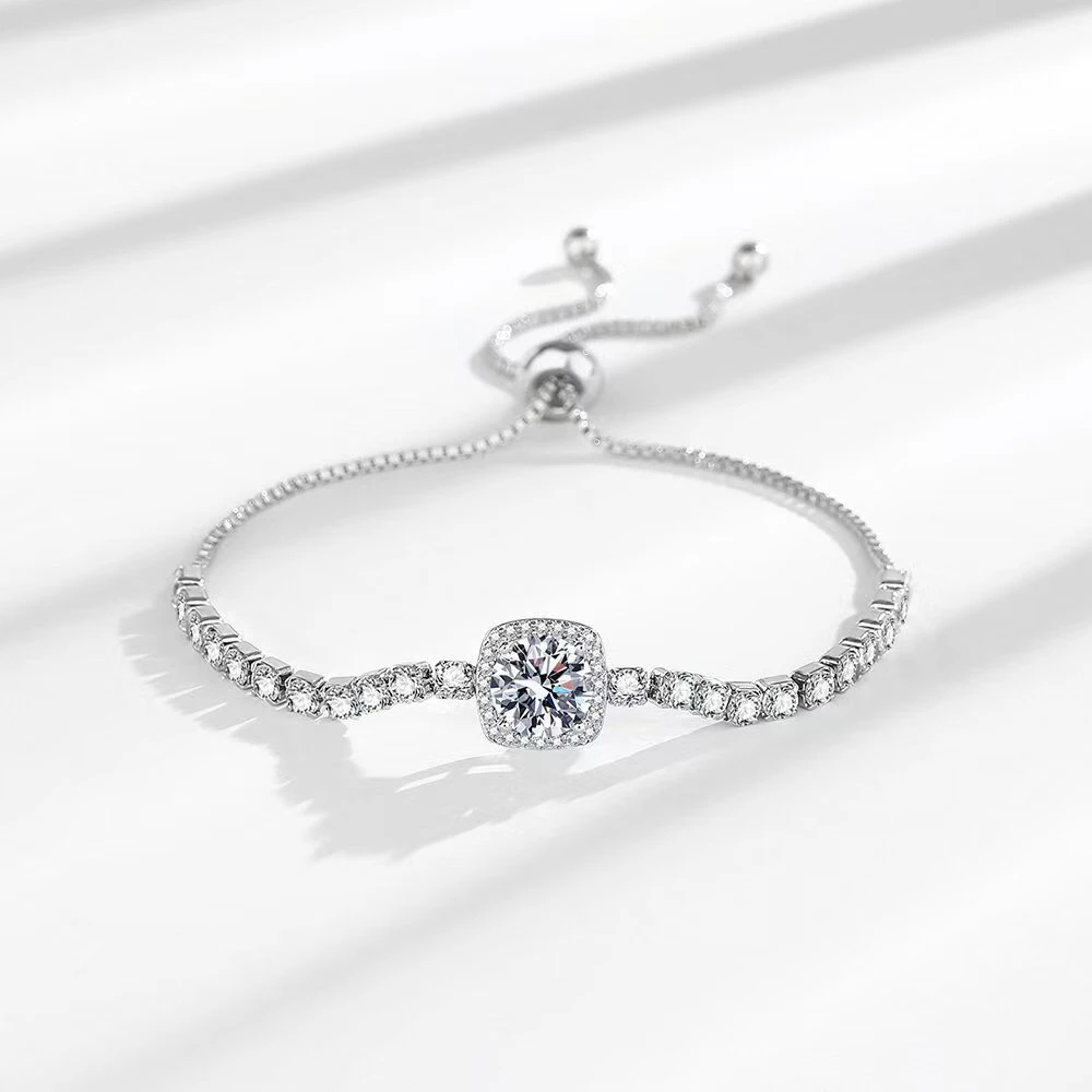 铜合金手链 方糖手链日韩女气质简约女款可调节经典闺蜜手饰时尚