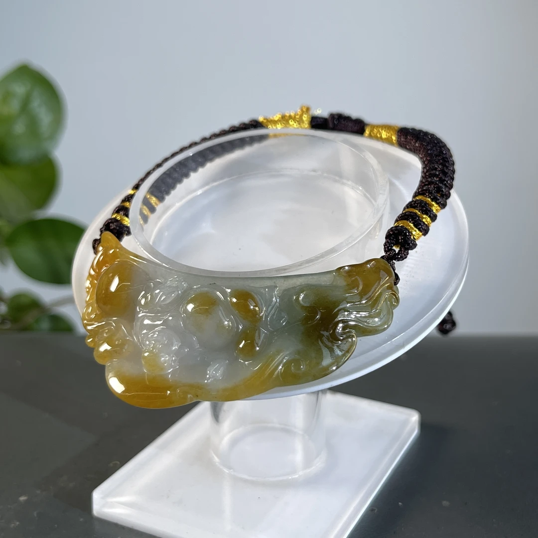 JCB27-94 天然翡翠缅甸A货 翡翠手牌