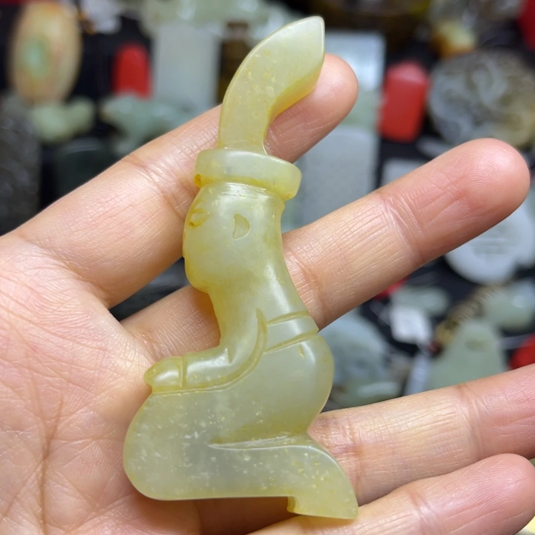 和田玉未镶嵌吊坠(不含链)