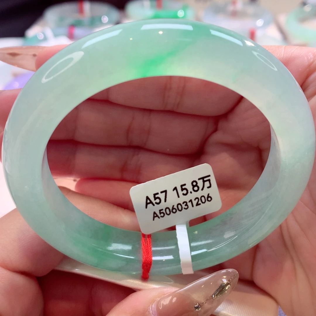 未镶嵌手镯翡翠金丝绿超甜推荐8号11