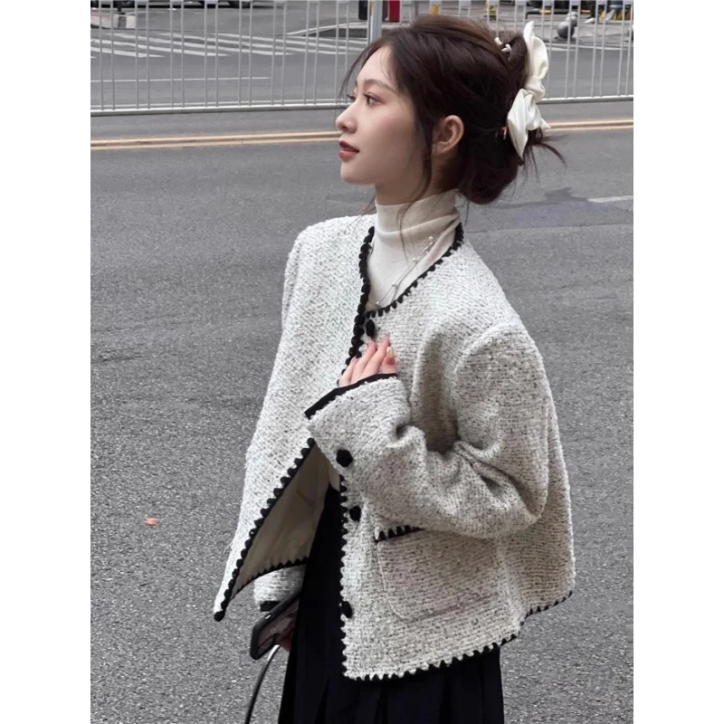 法式小香风短款外套女春秋2025新款高端名媛气质小个子冬季高级感