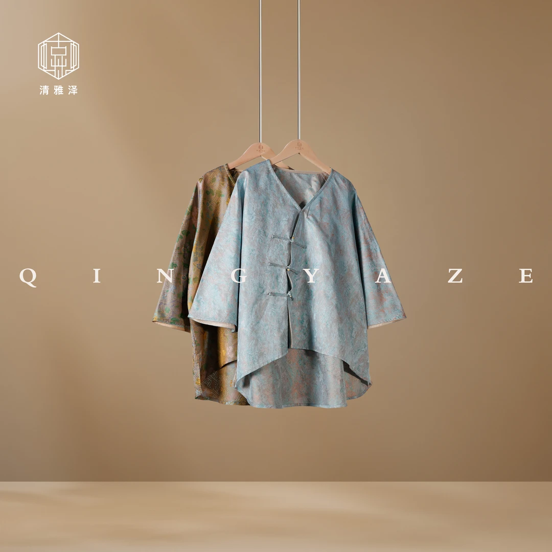 夏日绮梦！真丝宋锦罗新中式大外披上衣！GZ6022