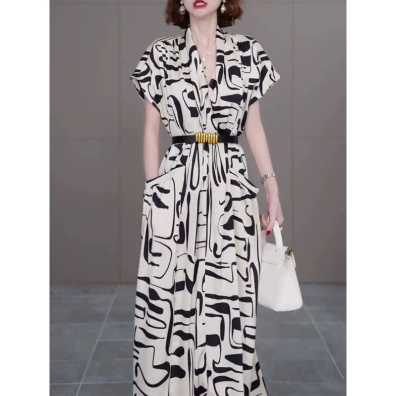 H2561夏季新款轻端庄气质连衣裙