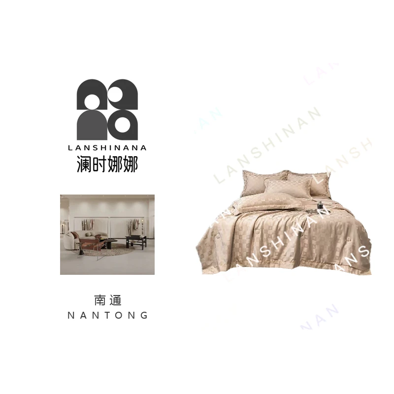 Lsnn门店仓！门店199！欧式贡缎提花夏被高档礼袋款双人夏被QT129