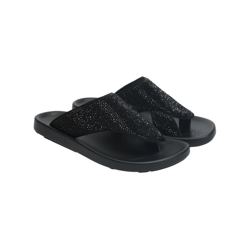 PHILIPP PINLI轻奢时尚经典百搭烫钻厚底四季拖鞋潮鞋人字拖防滑