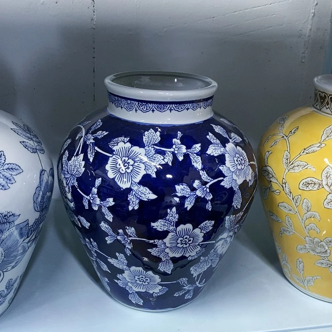 【闪购商品】摆件牡丹花大肚瓶瓷器摆件…………………………