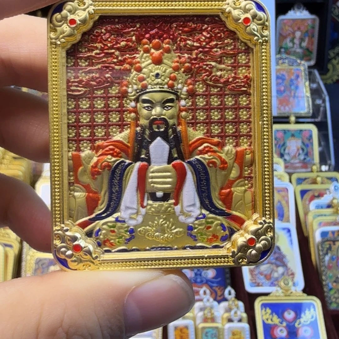 吊坠五爷双面唐卡