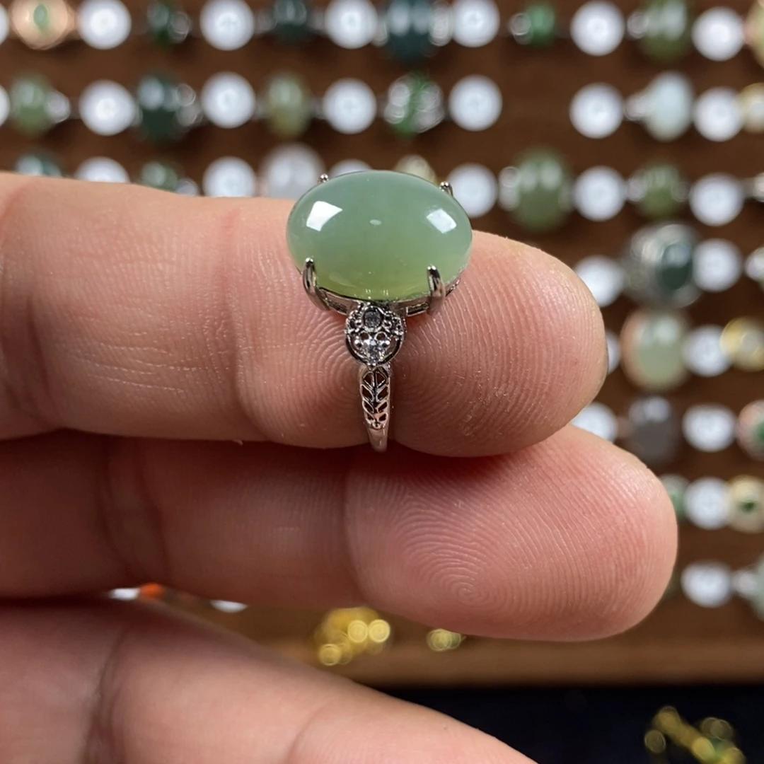 和田玉（青玉）戒指合金