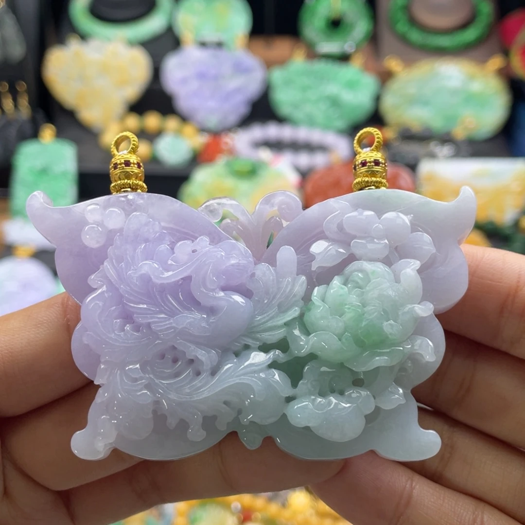 翡翠未镶嵌颈饰代编织